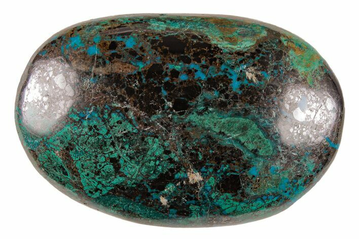 Polished Chrysocolla and Malachite Stone - Peru #210955